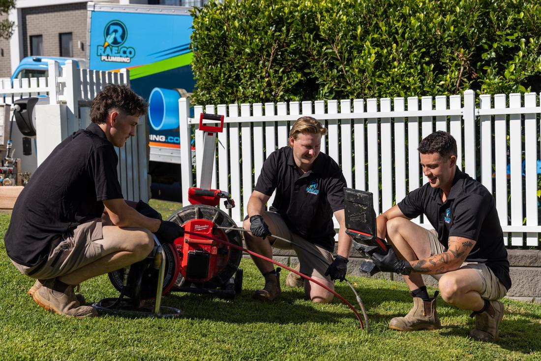 Rae.co crew running a CCTV drain inspection